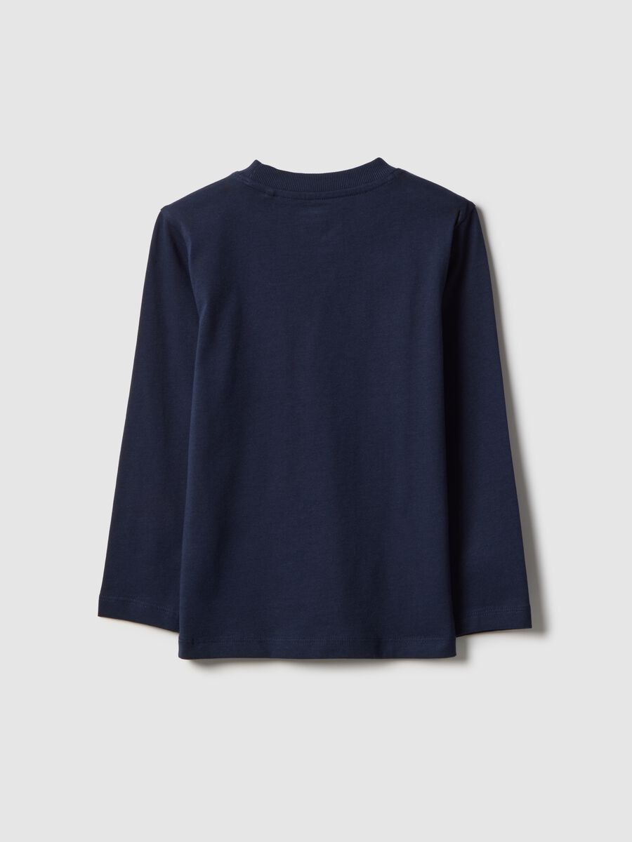 Children's long-sleeve blue cotton shirt regular fit_1