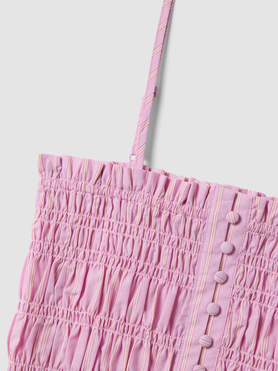 Pink pure cotton tank top with thin straps_5