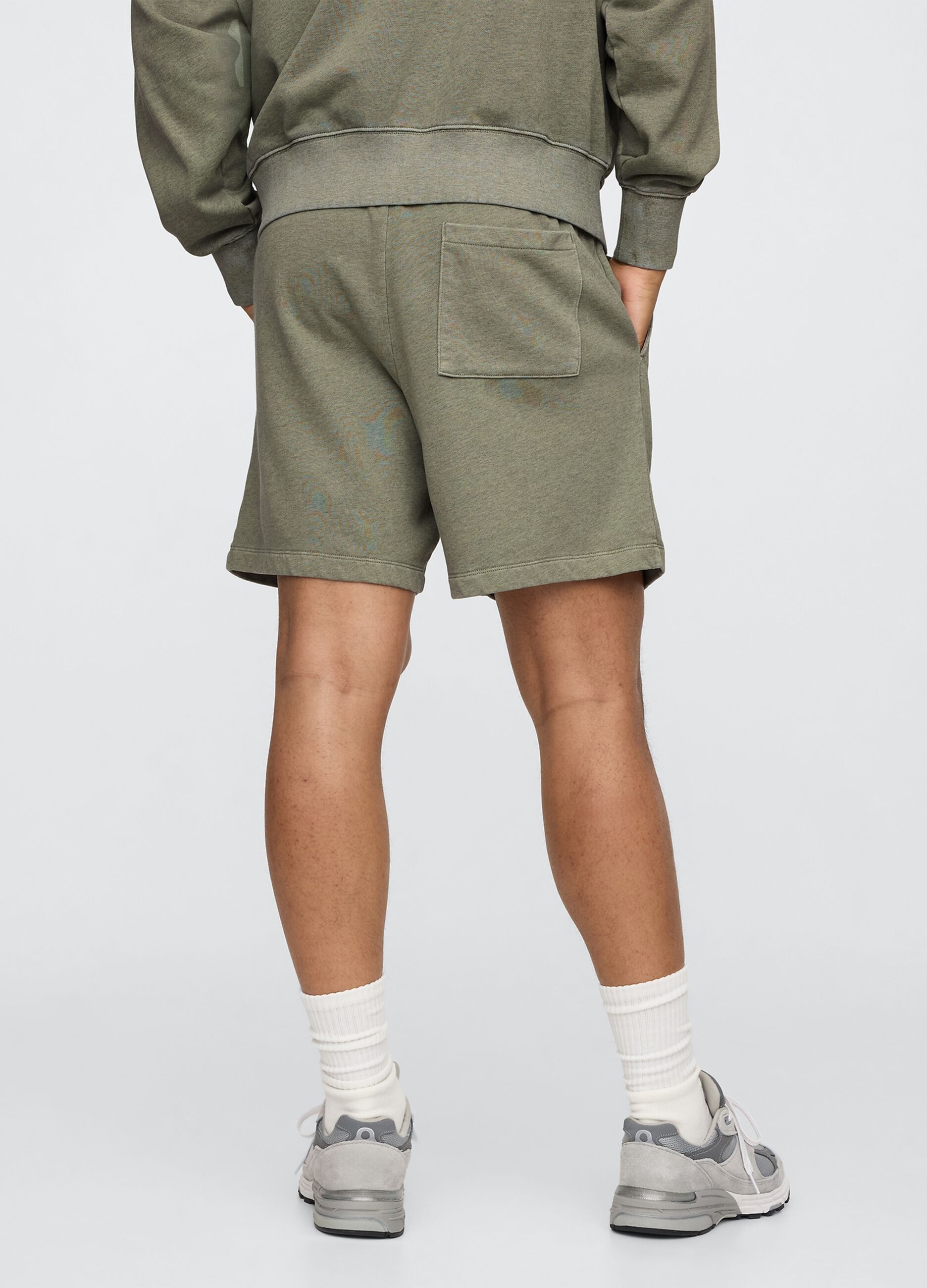 Green Shorts in Cotton and Polyester Blend Gap