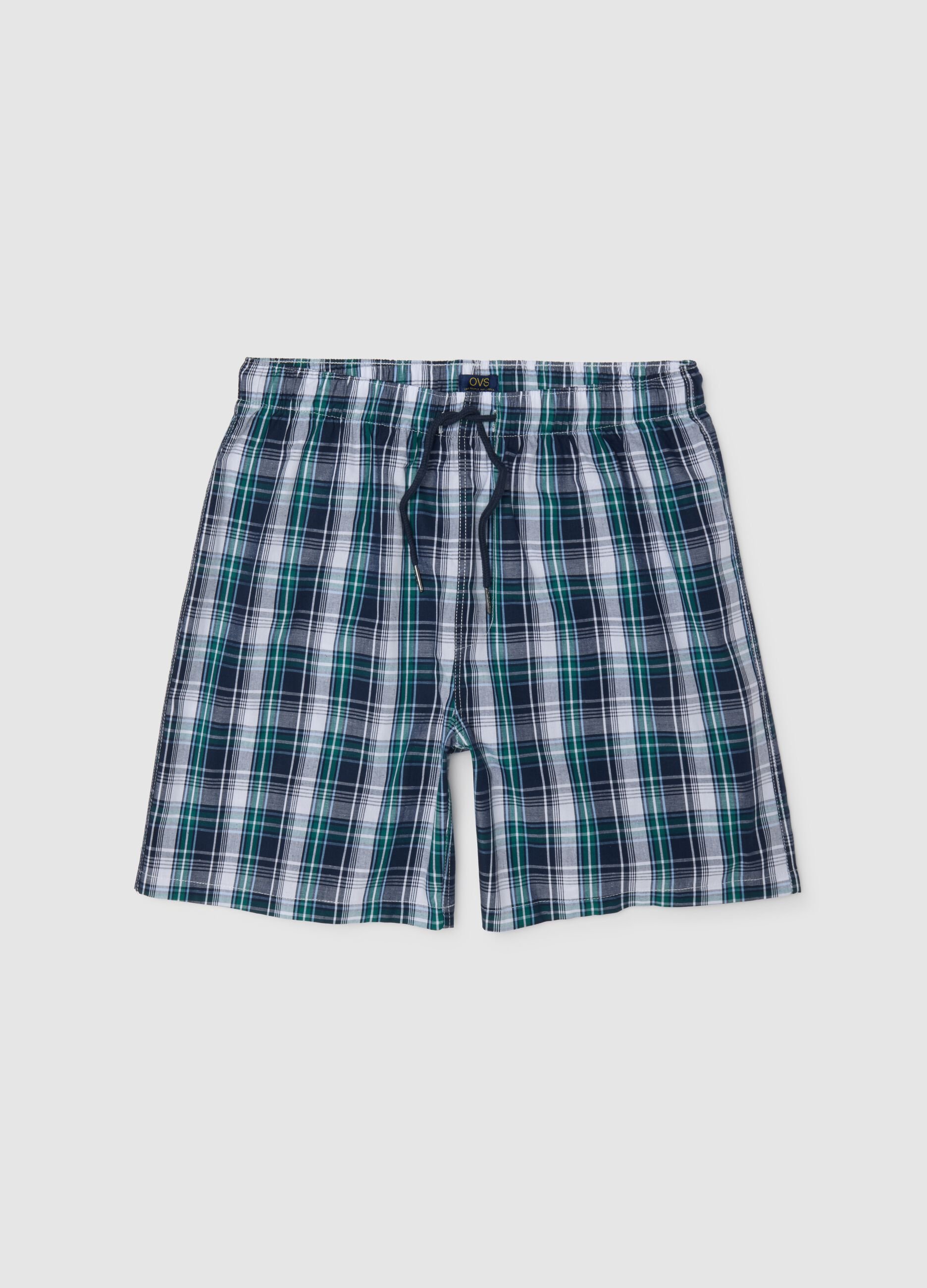 Men's multicolour pure cotton regular fit pyjama shorts