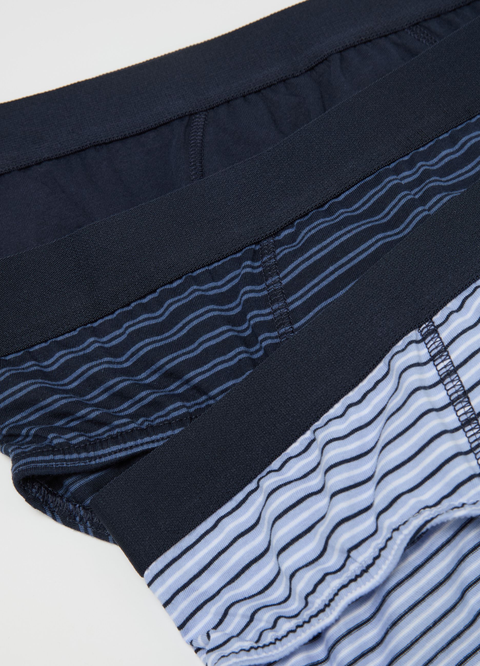 Five-pack striped cotton briefs