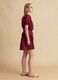Abito midi rosso in puro cotone con cintura_1