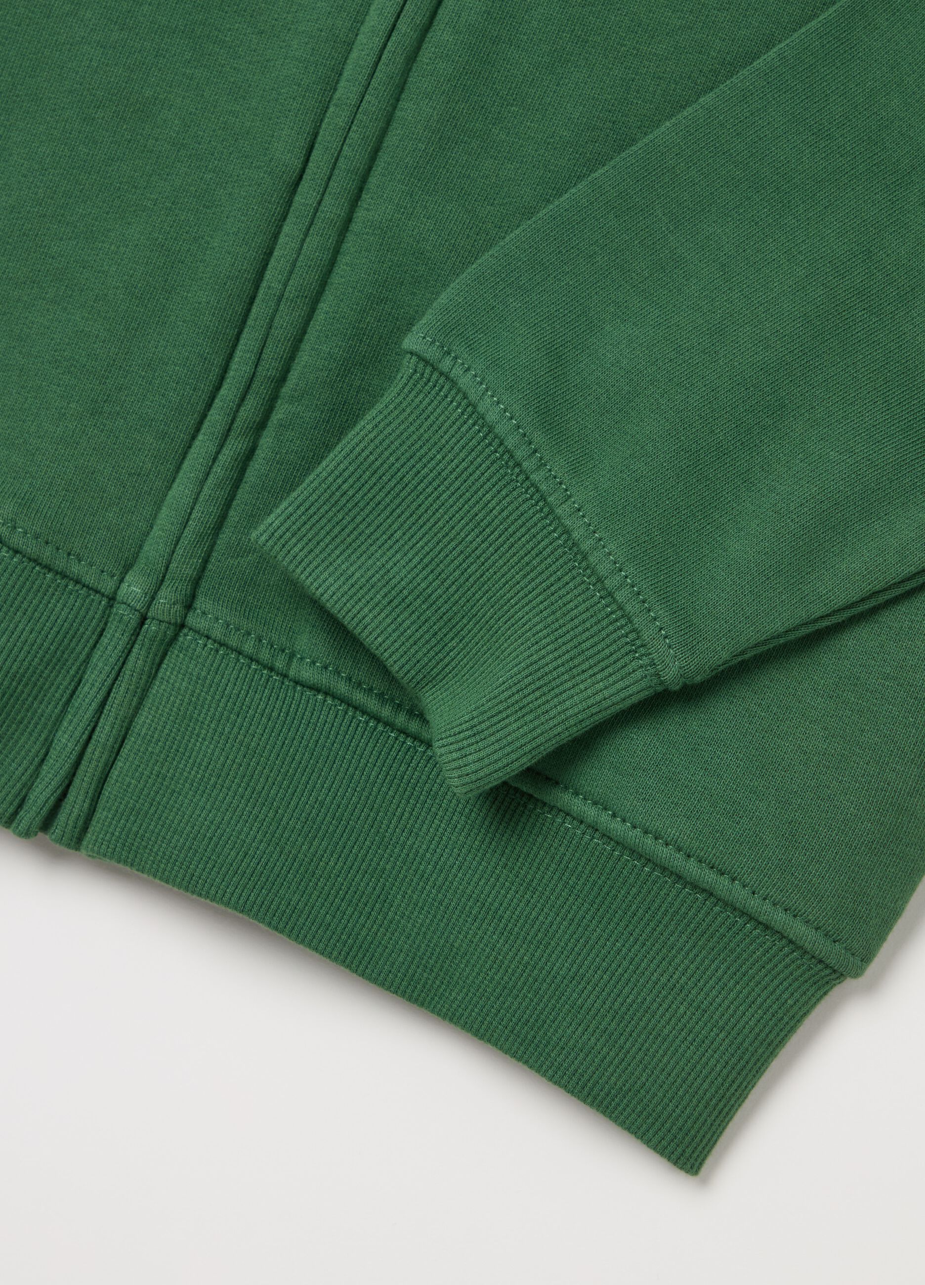 Full-zip sweatshirt in French terry with hood