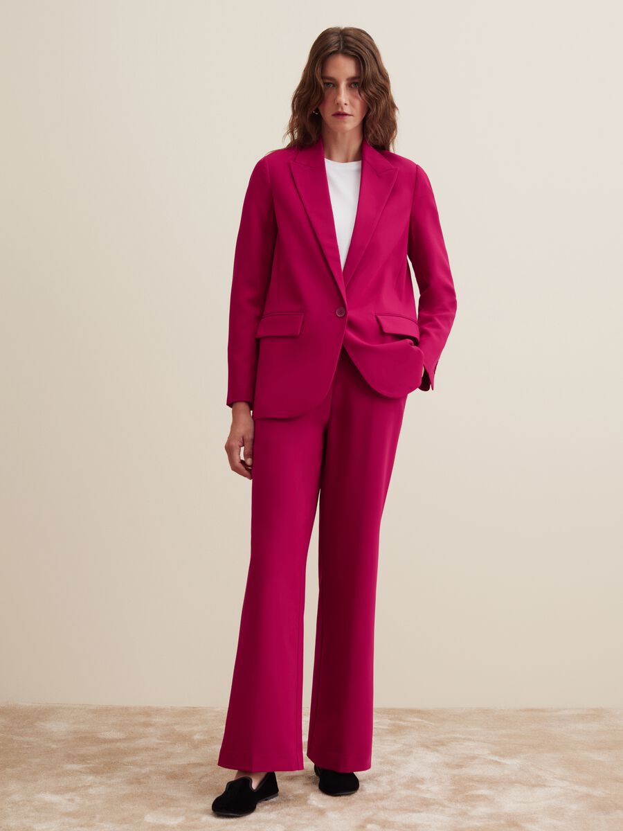 Blazer monopetto tinta unita_0
