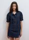 Regular-fit short-sleeved pure cotton denim shirt with tie detail_1