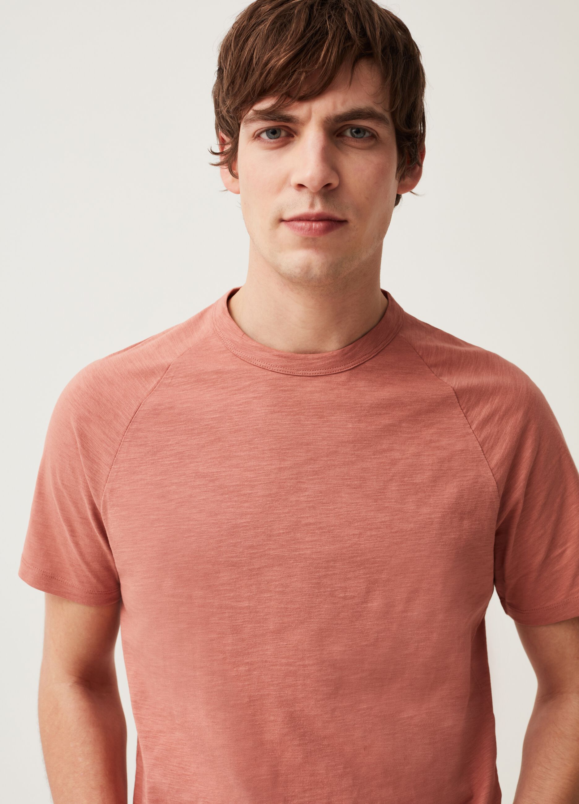 Ovs T-shirt in slub jersey con maniche raglan