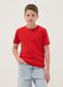 T-shirt in puro cotone rossa da ragazzo regular fit_1