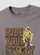Grey pure cotton T-shirt with front print, regular fit_5