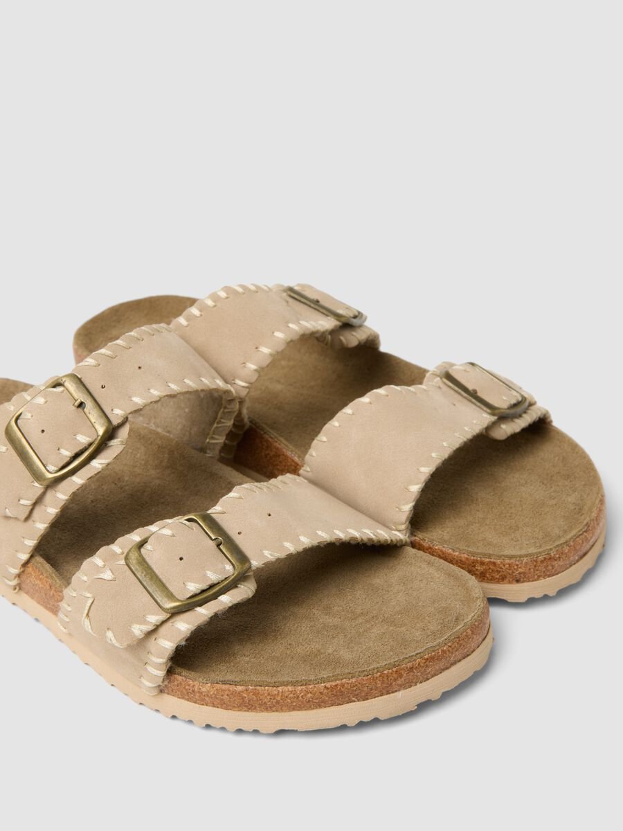 Beige double-strap sandals with buckles_1