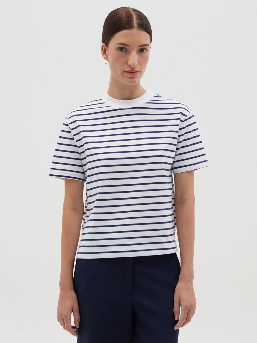 Striped cotton T-shirt_0