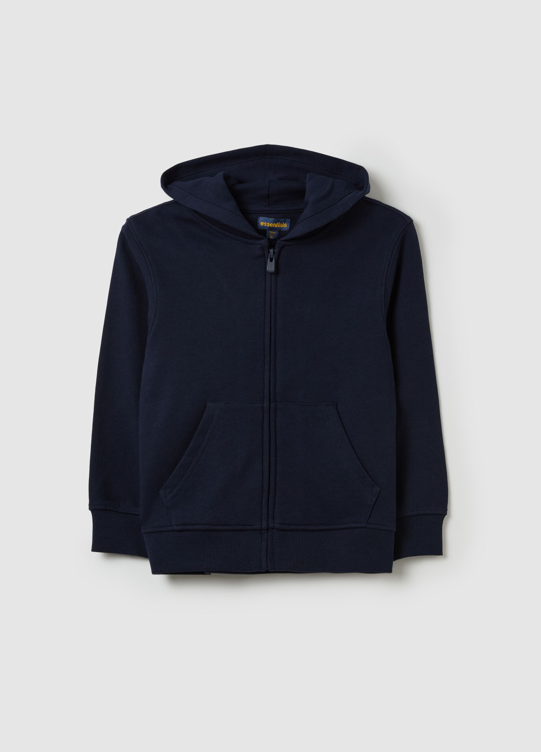 French terry full-zip hoodie