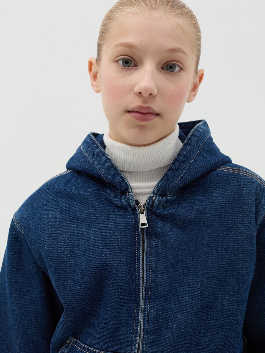 Denim jacket with hood_1