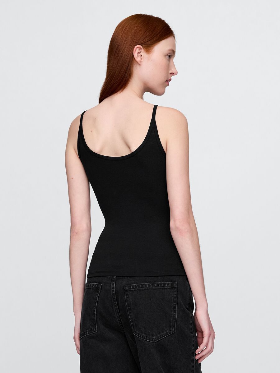 Stretch Black Top with Thin Straps_2