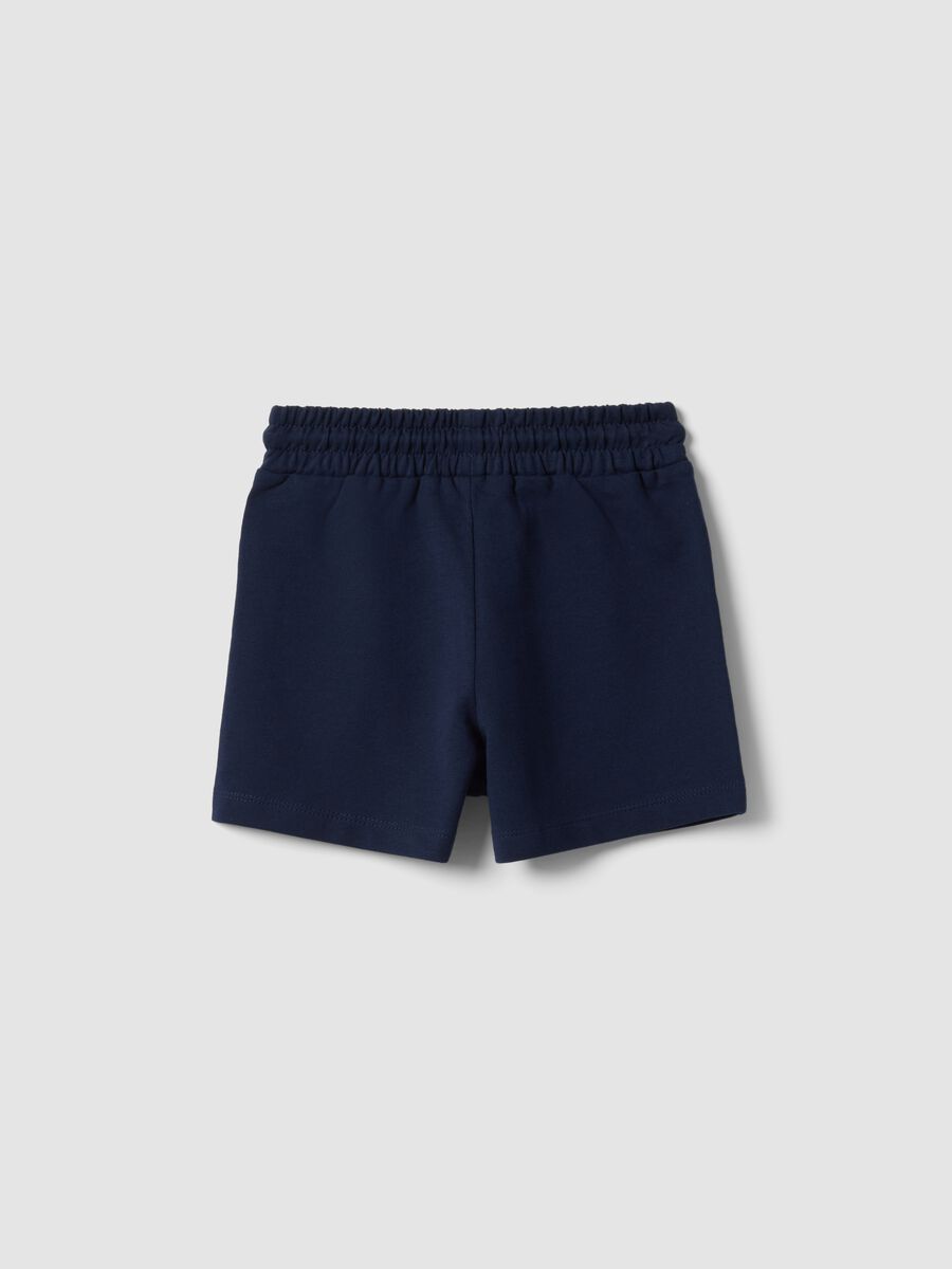 Shorts in puro cotone blu da bambina regular fit_1