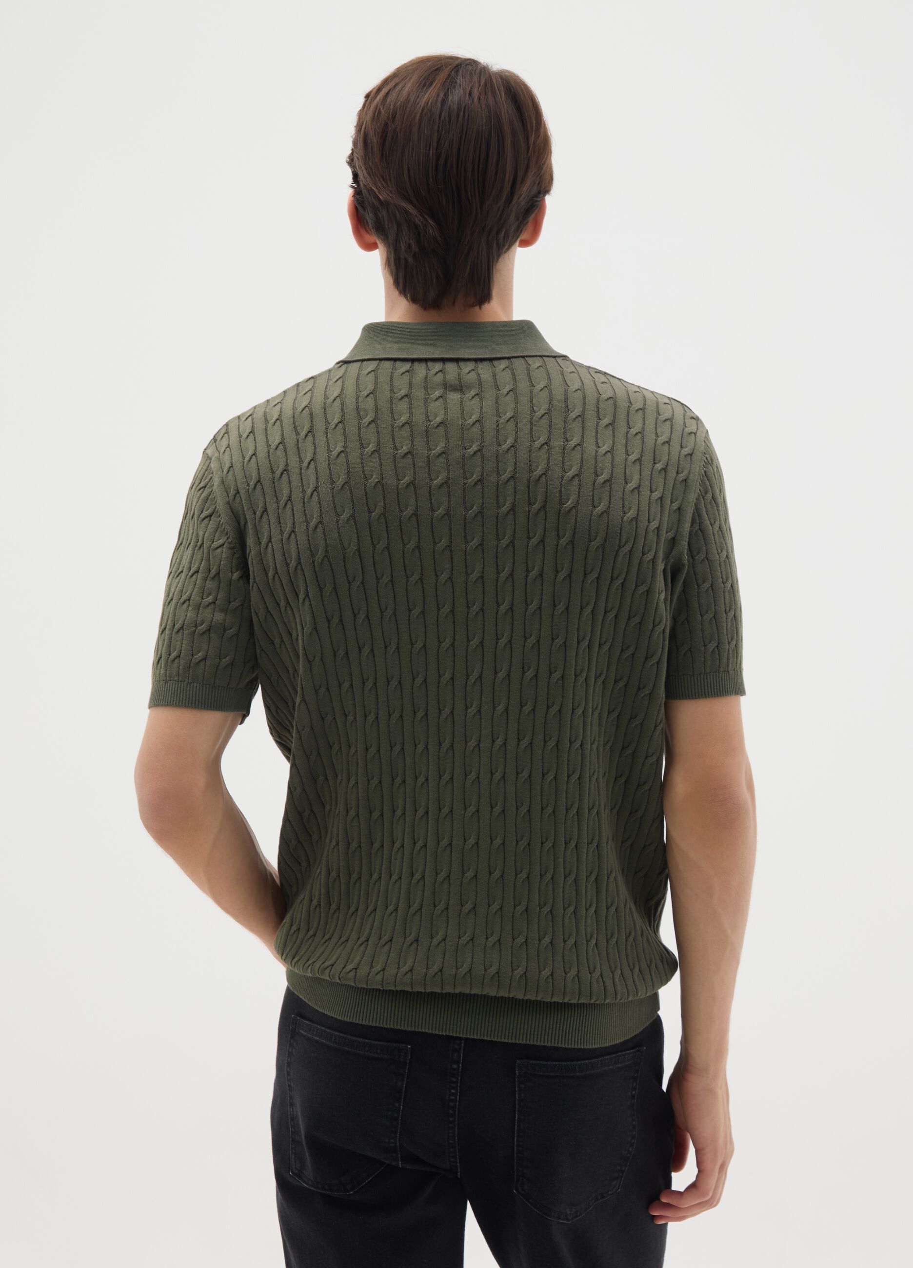 Pure Cotton Green Regular Fit Polo