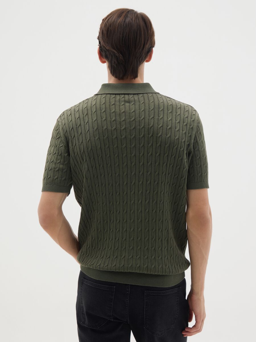 Pure Cotton Green Regular Fit Polo_3