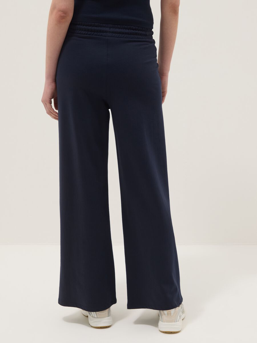 Baggy Blue Cotton Jogger Trousers_2