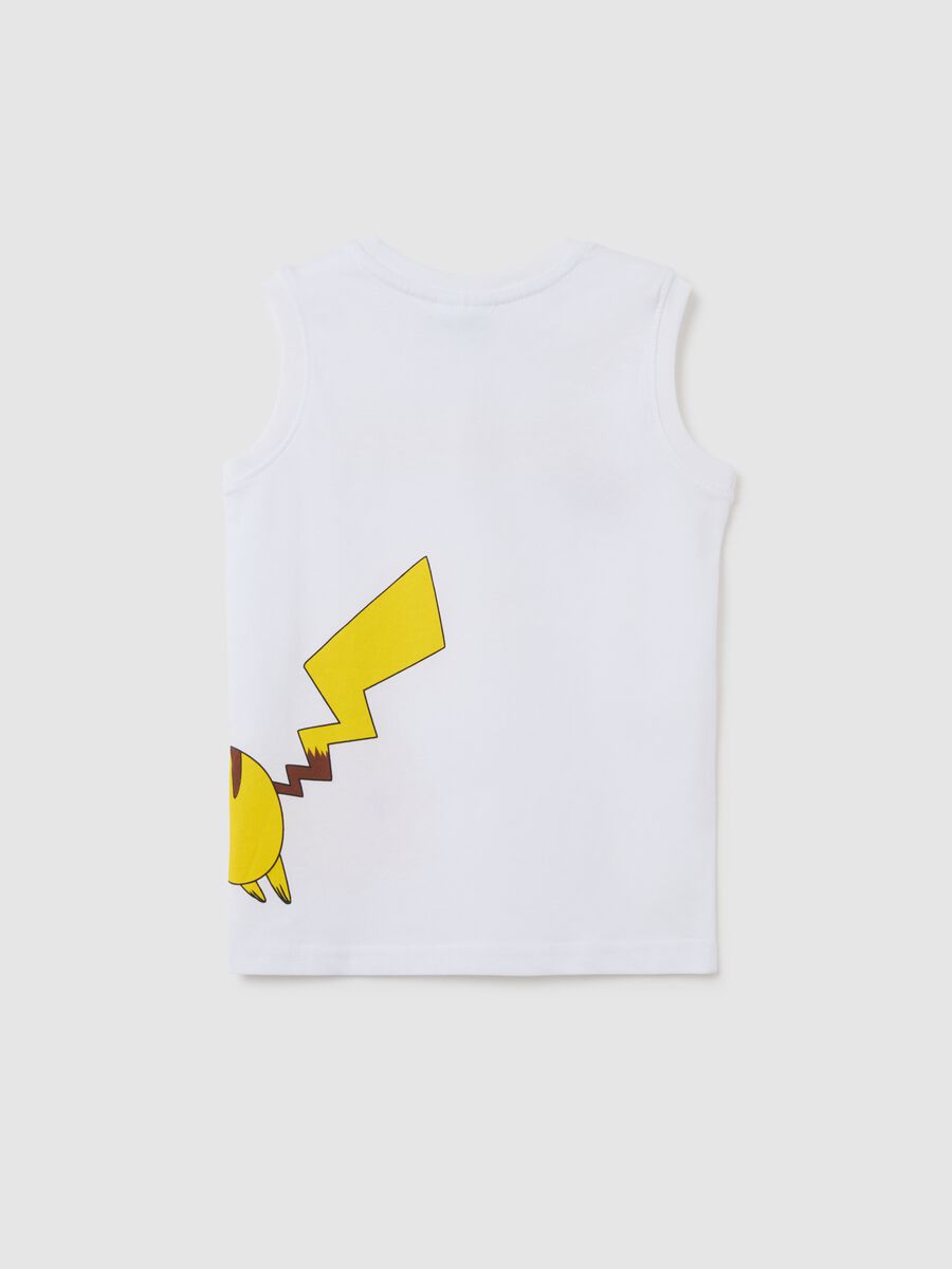Kids' Black Pure Cotton Regular Fit Vest with Pokémon Print_1