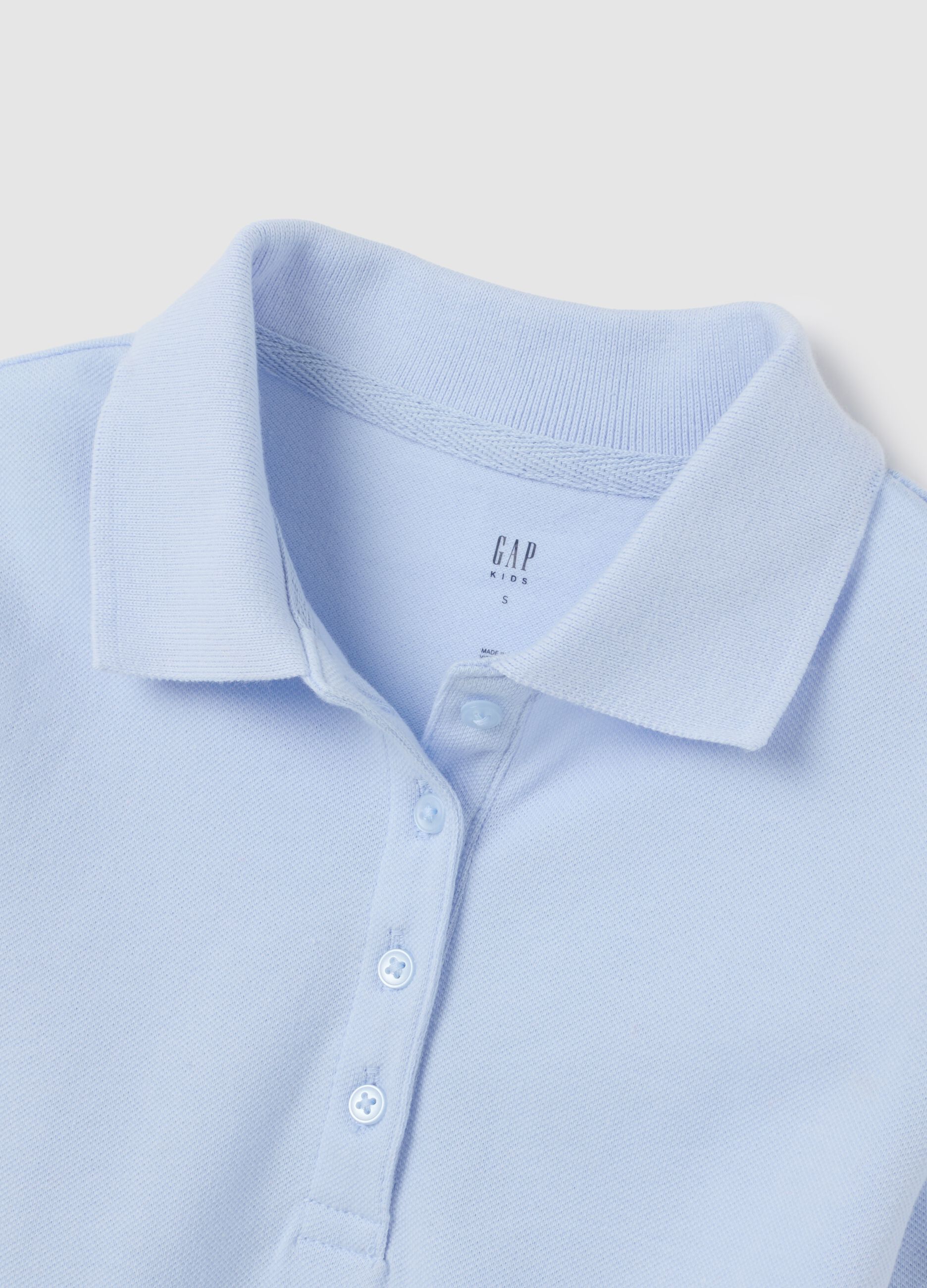 Solid colour pique polo shirt