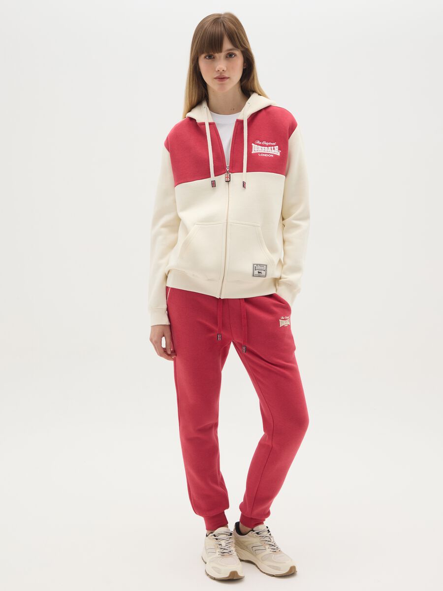 Multicolour Cotton Blend Zip Hoodie_1