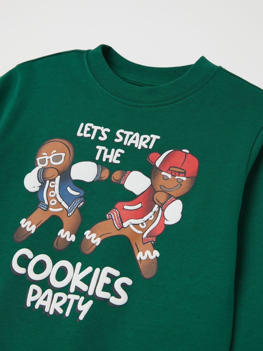Sweatshirt with "Let's start the cookies party" print_2