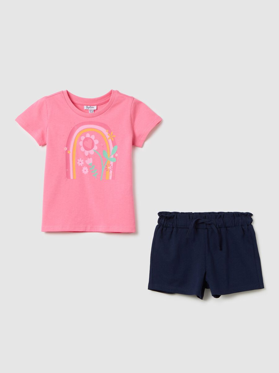 Girl's outfit in pink pure cotton regular fit_0