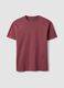 T-shirt rossa in puro cotone mercerizzato slim fit_4