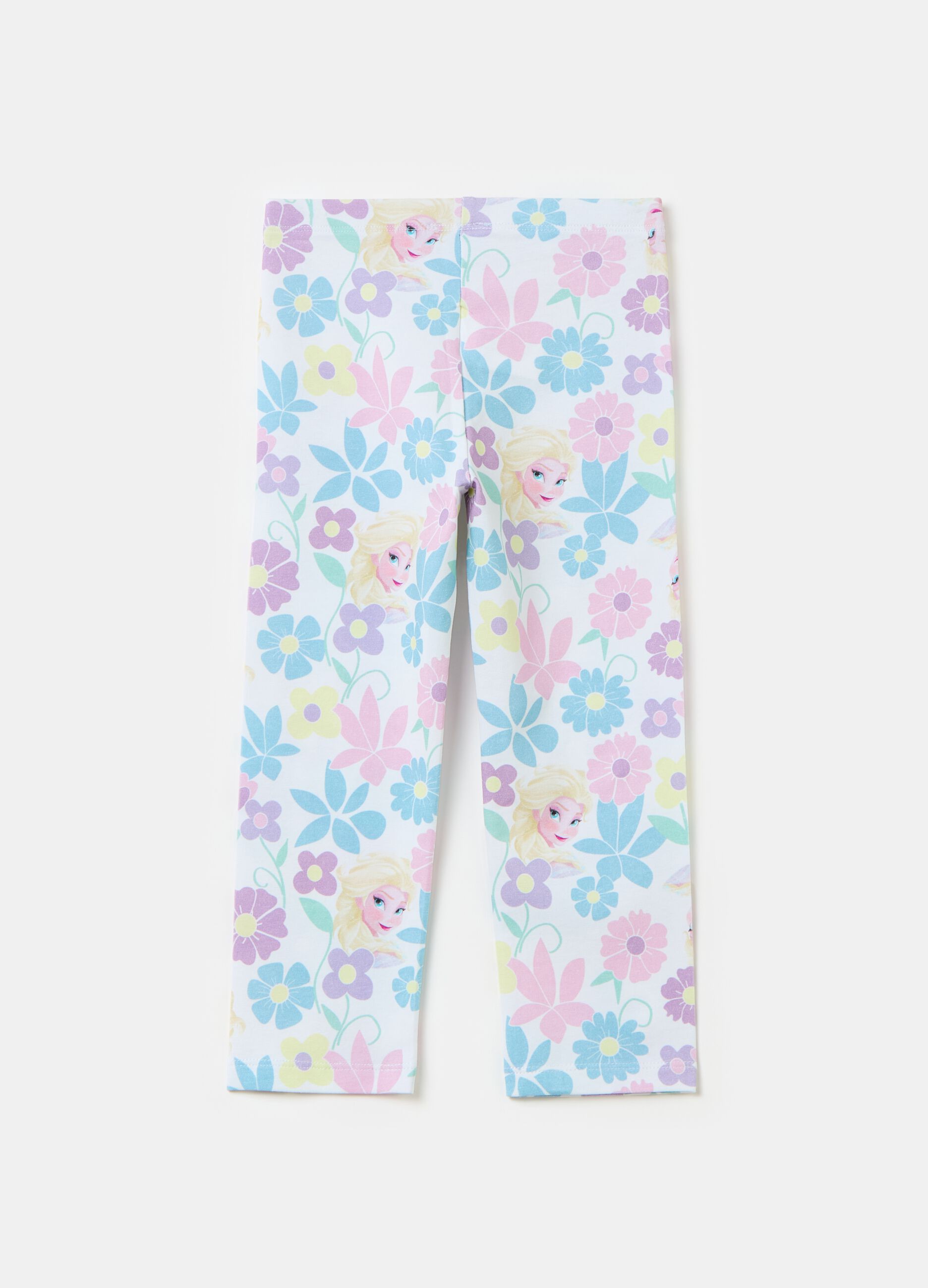 Stretch leggings with Elsa print