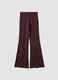 Pantaloni viola flare in modal elasticizzato_5