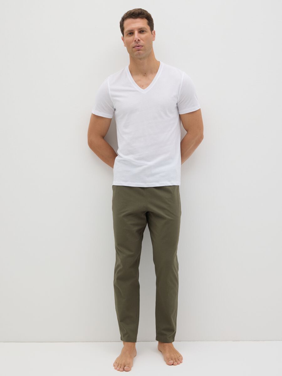 Men's White Regular Fit Pure Cotton T-shirt_1