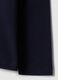 T-shirt blu in puro cotone organico con stampa cuore per bambina_3