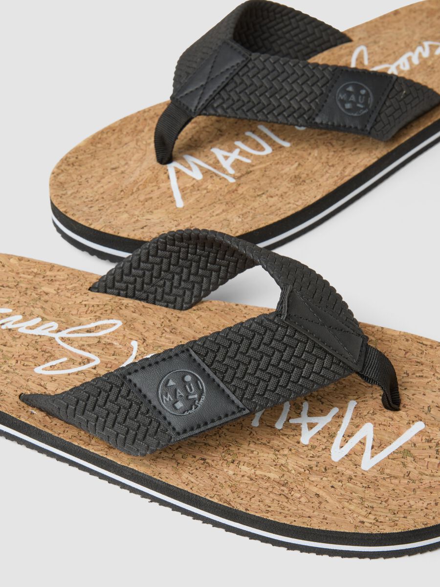 Multicolour flip-flops with cork sole_2