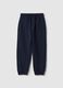 Children's regular fit blue jogger trousers in pure cotton_0