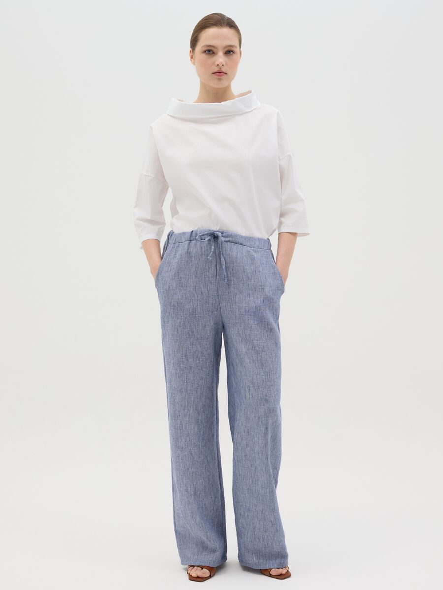 White Hybrid Shirt in Stretch Cotton_1