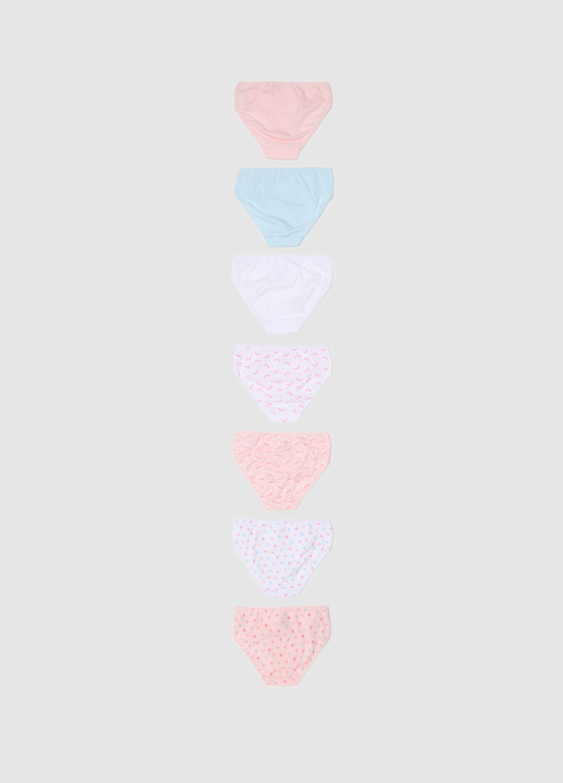 Seven-pack briefs in cotton with bow