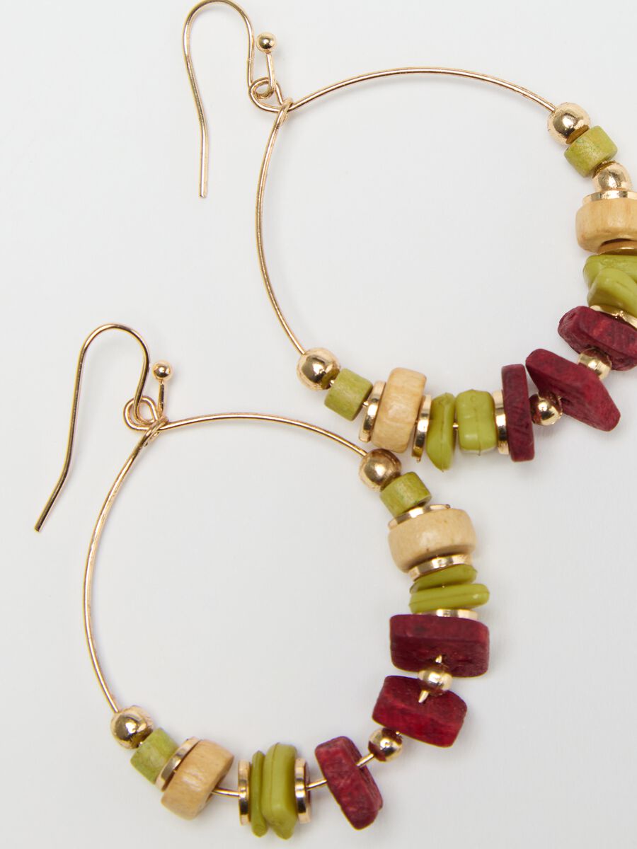 Gold hoop earrings with stones_1