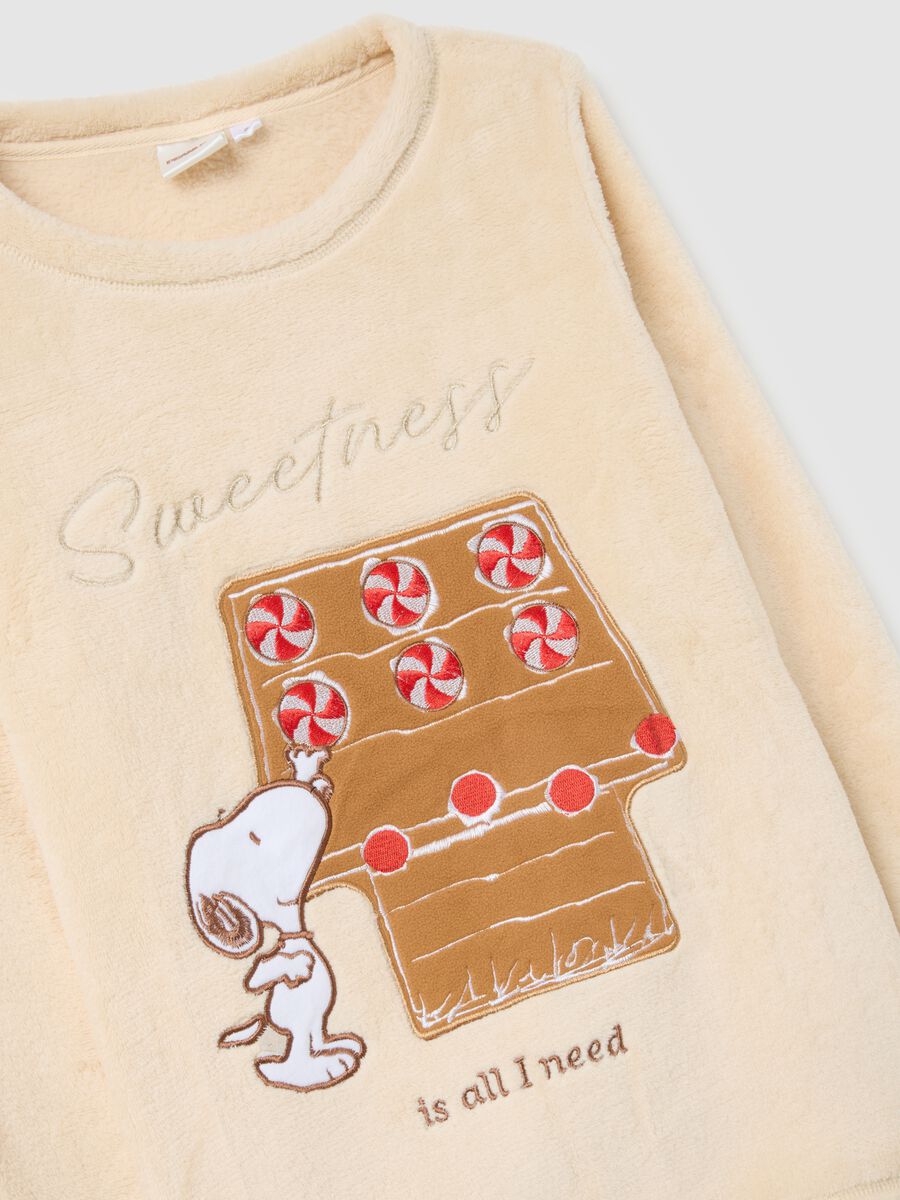 Beige regular fit pyjamas with Snoopy print_1