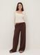 Pantaloni jogger marroni wide leg_0