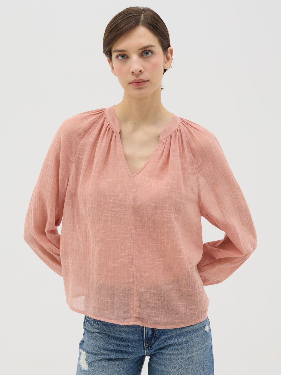 Pink brushed blouse_0