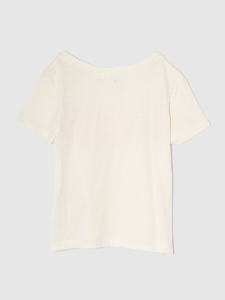 White cotton t-shirt for girls_1