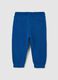 Children's blue regular fit pure cotton trousers_1