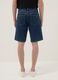 Slim Fit Blue Denim Cotton Blend Shorts_2