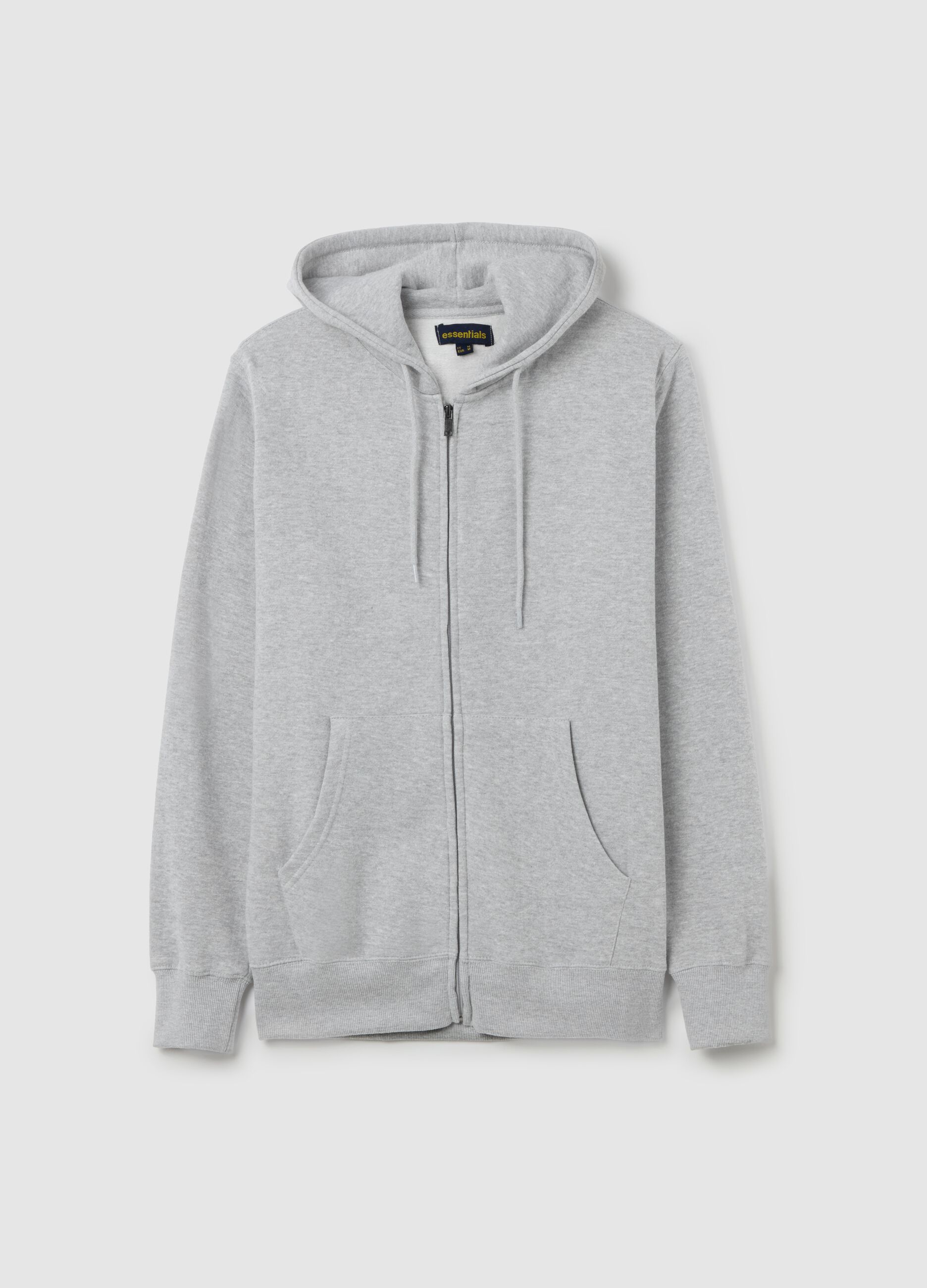 Essential full-zip sweatshirt with hood