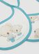 Twin pack of multicolour newborn bibs in pure cotton with ties_1