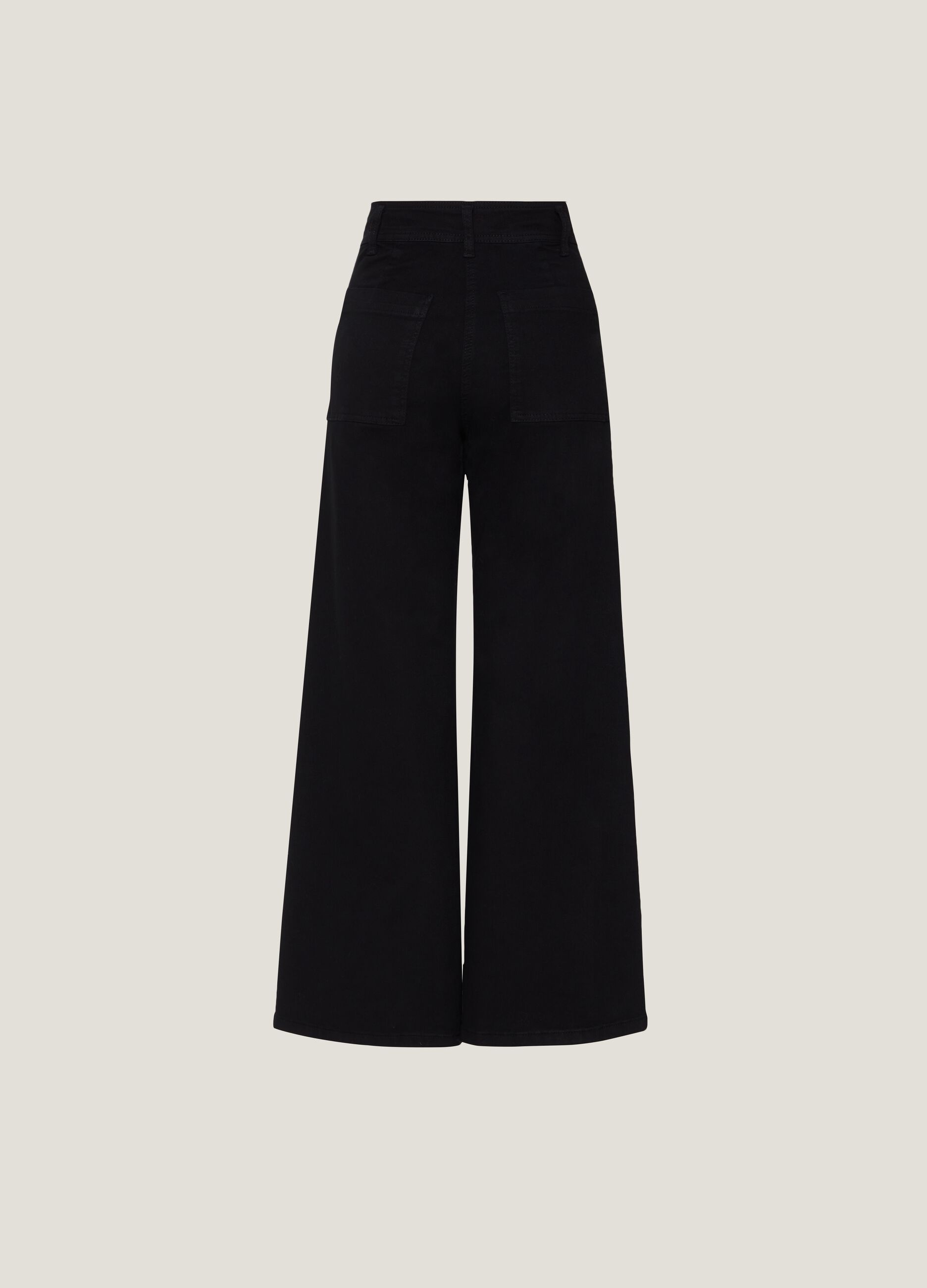 Jeans wide leg in cotone stretch_4