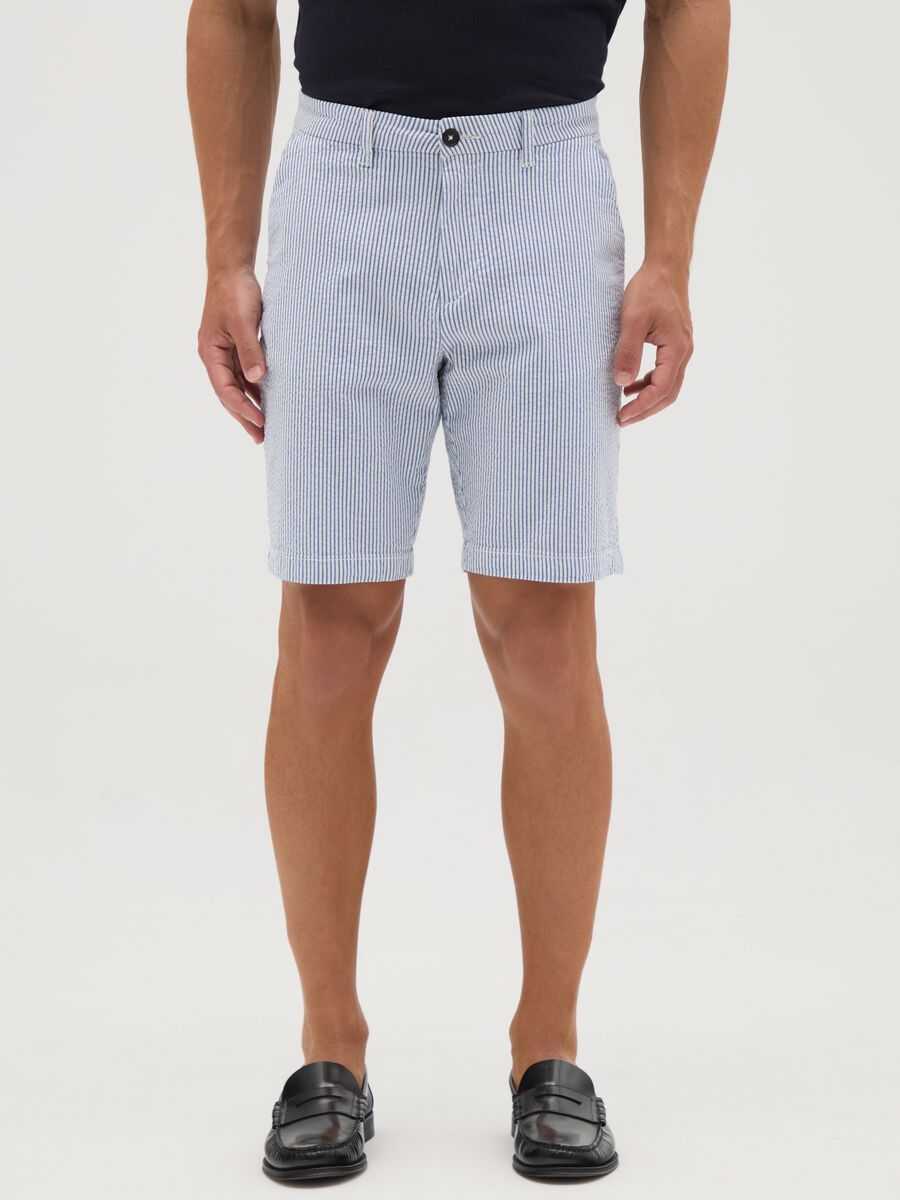 Bermuda da uomo in cotone elasticizzato multicolor regular fit_1