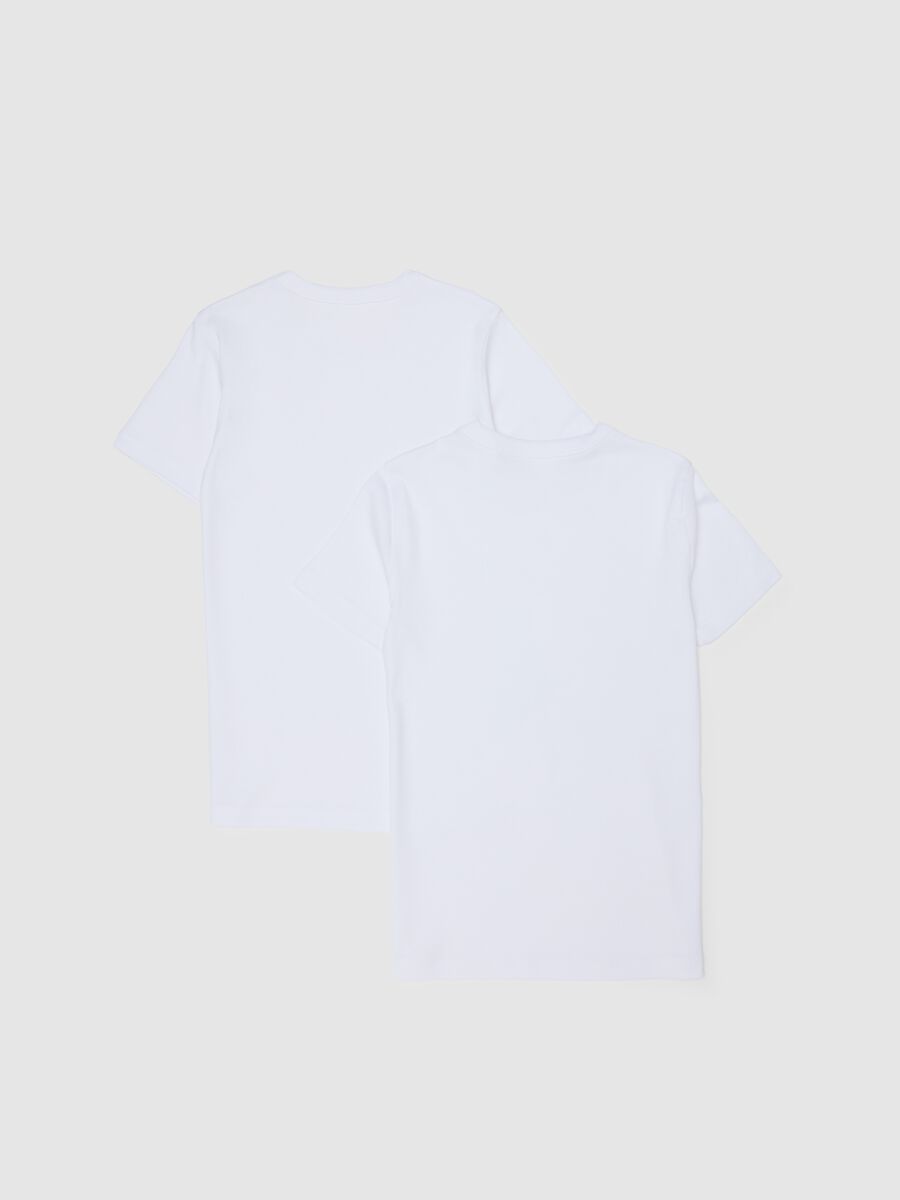 Bipack t-shirt bianche da ragazzo in puro cotone over fit_1