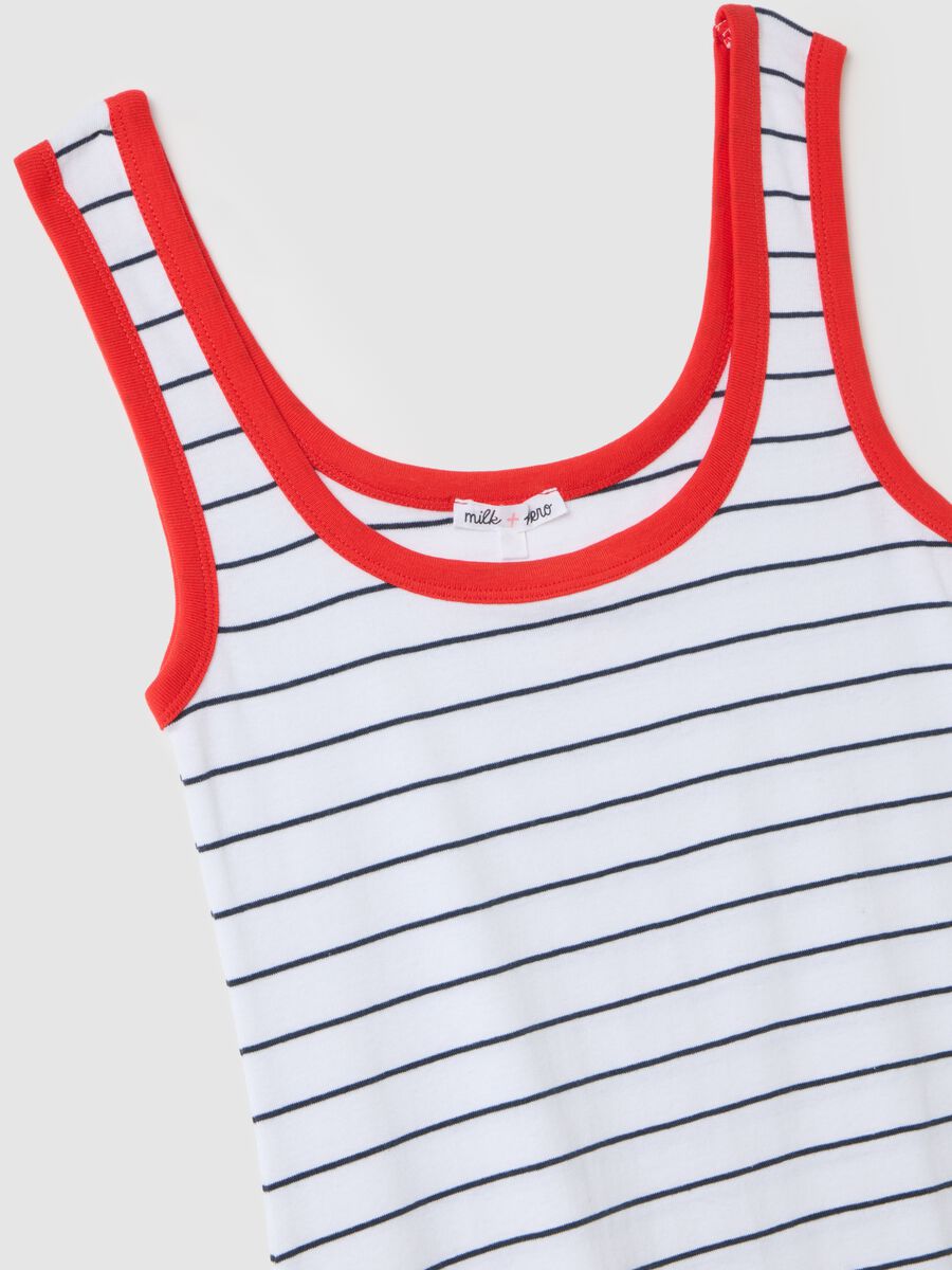 Women's short dress in pure multicolor cotton, regular fit_5