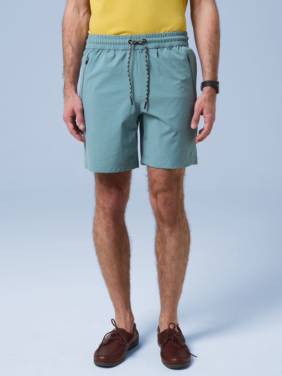 Shorts ALTAVIA SAILING verdi in tessuto elasticizzato_1