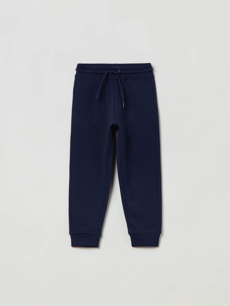 Joggers in felpa con coulisse_0